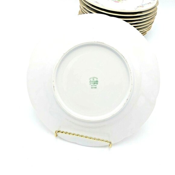 Royal Bayreuth 10" Dinner Plates Dresden Floral Bavaria -Lot of 11 - Picture 2 of 7